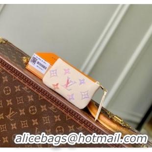 Reasonable Price Louis Vuitton Key Pouch in Dream Beige Embossed Leather M25597 2025
