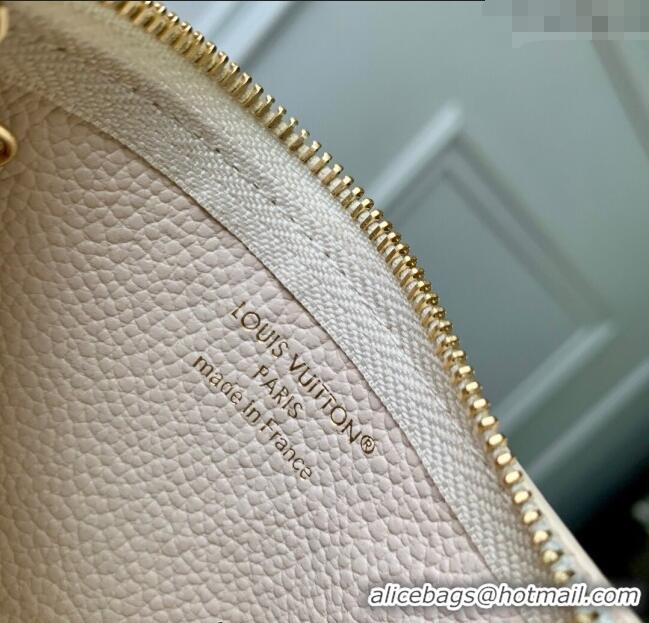 Reasonable Price Louis Vuitton Key Pouch in Dream Beige Embossed Leather M25597 2025