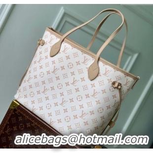Buy Discount Louis Vuitton Neverfull Bandouliere Inside Out MM Tote bag Monogram Canvas/Leather 25665 White/Beige 2025