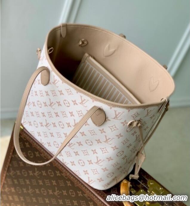 Buy Discount Louis Vuitton Neverfull Bandouliere Inside Out MM Tote bag Monogram Canvas/Leather 25665 White/Beige 2025