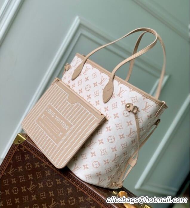 Buy Discount Louis Vuitton Neverfull Bandouliere Inside Out MM Tote bag Monogram Canvas/Leather 25665 White/Beige 2025