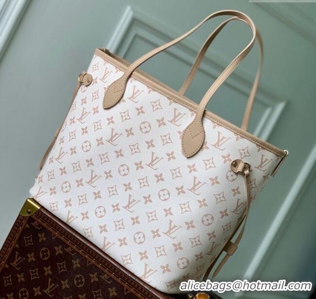 Buy Discount Louis Vuitton Neverfull Bandouliere Inside Out MM Tote bag Monogram Canvas/Leather 25665 White/Beige 2025