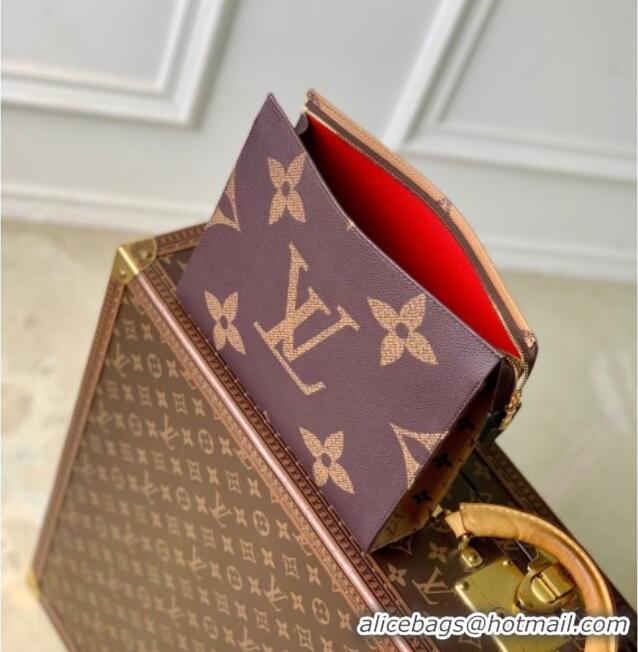 Low Price Louis Vuitton Monogram Reverse Coated Canvas Trio Toilet Pouch M11248 2025