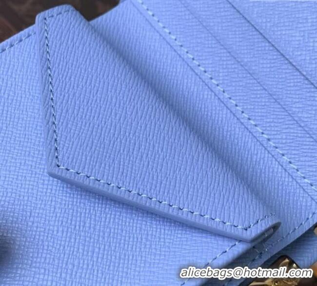 Good Taste Louis Vuitton LV Charms Pocket Wallet M14613 Azure Blue 2025
