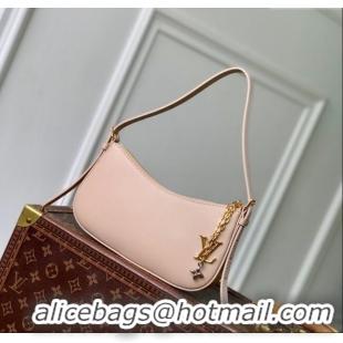 Luxury Discount Louis Vuitton Pochette LV Bloom bag in Calfskin Leather M25784 Nude 2025