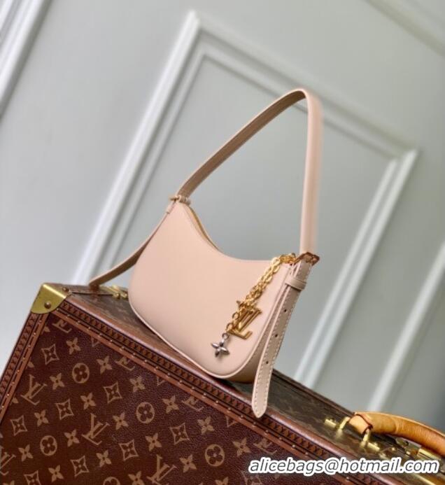 Luxury Discount Louis Vuitton Pochette LV Bloom bag in Calfskin Leather M25784 Nude 2025