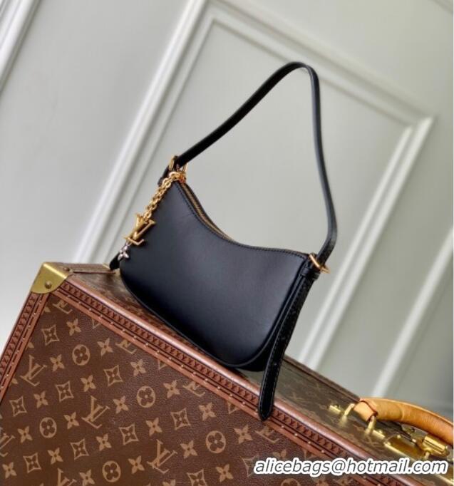 Best Price Louis Vuitton Pochette LV Bloom bag in Calfskin Leather M25525 Black 2025