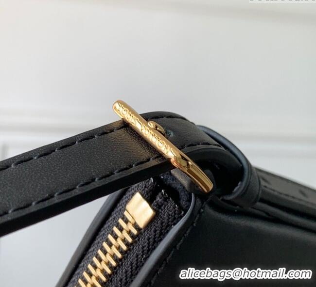 Best Price Louis Vuitton Pochette LV Bloom bag in Calfskin Leather M25525 Black 2025