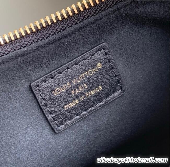 Best Price Louis Vuitton Pochette LV Bloom bag in Calfskin Leather M25525 Black 2025