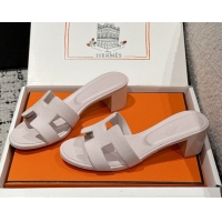 Most Popular Hermes Classic Oasis Heel Slides Sandal 4.5cm in Palm Grained Leather Pink 0606084