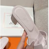 Most Popular Hermes Classic Oasis Heel Slides Sandal 4.5cm in Palm Grained Leather Pink 0606084