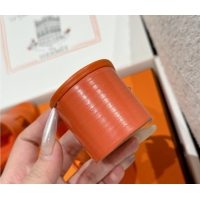 Sumptuous Hermes Classic Oasis Heel Slides Sandal 4.5cm in Shiny Calfskin Orange 0606104