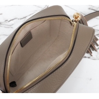 Modern Classic Gucci Soho Small Leather Interlocking G Tassel Disco Camera Bag 308364 Grey 2024