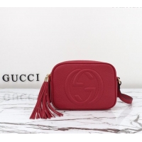 Well Crafted Gucci Soho Small Leather Interlocking G Tassel Disco Camera Bag 308364 Red 2024