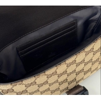 Luxury Cheap Gucci GG Canvas Mini Crossbody Bag 802100 Beige 2024