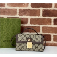 Top Grade Gucci Padlock GG Canvas Mini Bag 772314 Brown 2024