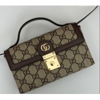 Top Grade Gucci Padlock GG Canvas Mini Bag 772314 Brown 2024