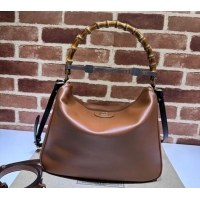 Unique Grade Gucci Diana Leather Large Shoulder Bag 746245 Brown 2024