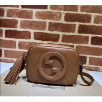 Super Quality Gucci Blondie Leather Camera Bag with Tassel 742360 Brown 2024