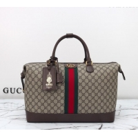 Promotional Gucci Savoy GG Canvas Small Duffle Travel Bag 763295 Beige/Brown 2024