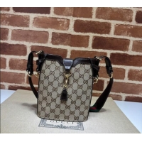 Top Quality Gucci Original GG Canvas Mini Bucket Shoulder bag 782919 Beige/Coffee 2024