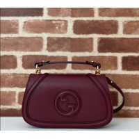 Best Design Gucci Blondie Leather Top Handle bag 815714 Burgundy 2024