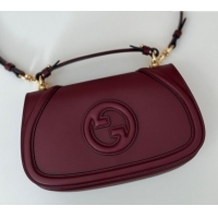 Best Design Gucci Blondie Leather Top Handle bag 815714 Burgundy 2024