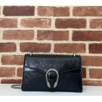 Super Quality Gucci Dionysus Small Shoulder Bag in Patent Calf Leather 795005 Black 2024