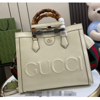 Grade Design Gucci Diana Medium Tote Bag in Patent Leather with Gucci Logo 678842 White 2024