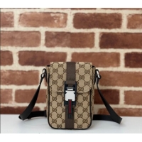 Most Popular Gucci Mens GG Canvas Super Mini Crossbody Bag 802099 2024