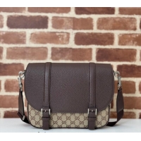 Luxury Cheap Gucci Mens Crossbody Bag in GG Canvas and Leather 794872 Beige/Brown 2024