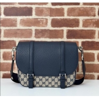 Best Product Gucci Mens Crossbody Bag in GG Canvas and Leather 794872 Blue 2024