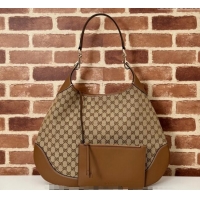 Buy Discount Gucci B Medium Shoulder bag in Original GG Canvas 815924 Beige/Brown 2024