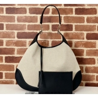 Super Quality Gucci B Medium Shoulder bag in Canvas and Leather 815924 Black 2024