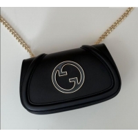 Good Product Gucci Blondie Leather Mini Shoulder Bag 815711 Black 2024