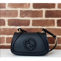 Best Quality Gucci Blondie Small Shoulder bag in Smooth Leather 815700 Black 2024