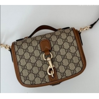 Famous Brand Gucci GG Canvas Emblem Mini Shoulder bag 815211 Beige/Brown 2024