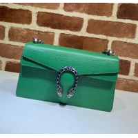 New Cheap Gucci Dionysus Grained Leather Small Shoulder Bag ‎499623 Green/Blue/Silver 2024