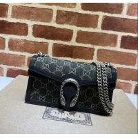 Big Discount Gucci Dionysus Small Shoulder Bag in Black GG Denim Jacquard 499623 2024