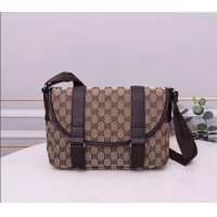 Most Popular Gucci GG Canvas Messenger Shoulder Bag 374429 Beige/Coffee Brown 2024