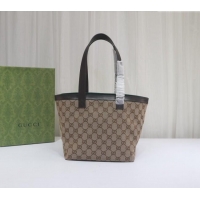 New Cheap Gucci Totissima GG Canvas Small Tote Bag 788211 Beige/Coffee Brown 2024