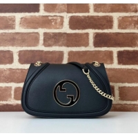 Best Cheap Gucci Blondie Leather Small Shoulder Bag 815715 Black 2024