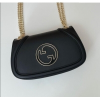Best Cheap Gucci Blondie Leather Small Shoulder Bag 815715 Black 2024