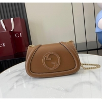 Cheapest Gucci Blondie Leather Mini Shoulder Bag 815711 Brown 2024