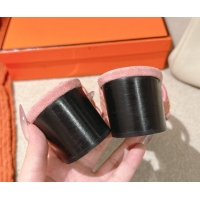 Unique Style Hermes Classic Oasis Heel Slides Sandal 5cm in Suede and Strass Light Pink 0606191