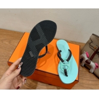 Perfect Hermes Chaine d'Ancre Flat Thong Slides Sandal Light Blue 2025 H070801