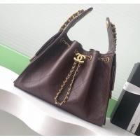 Shop Discount Chanel 25 Small Handbag in Grained Calfskin AS5293 Dark Coffee 2025
