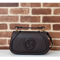 Grade Quality Gucci Blondie Leather Top Handle bag 815714 Coffee Brown 2024