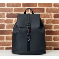 Top Quality Gucci Mens Leather Large Backpack Bag 816750 Black 2024