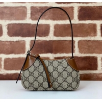 Famous Brand Gucci GG Canvas Emblem Mini Shoulder bag 820696 Brown 2024